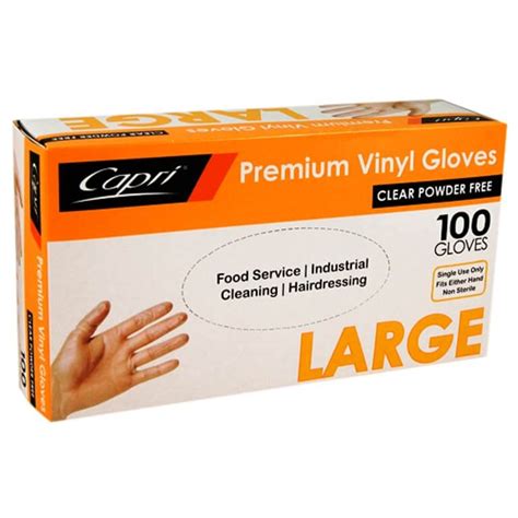 F020 - Gloves Vinyl Powder Free Clear 1000