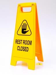 F210 - Sign a Frame Rest Room Closed