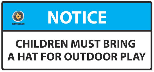 Children's Hat Notice