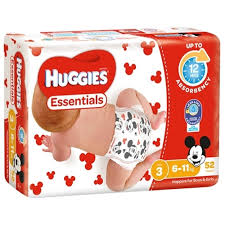 B011 - Huggies Nappy Essential Crawler 52x4 Size 3