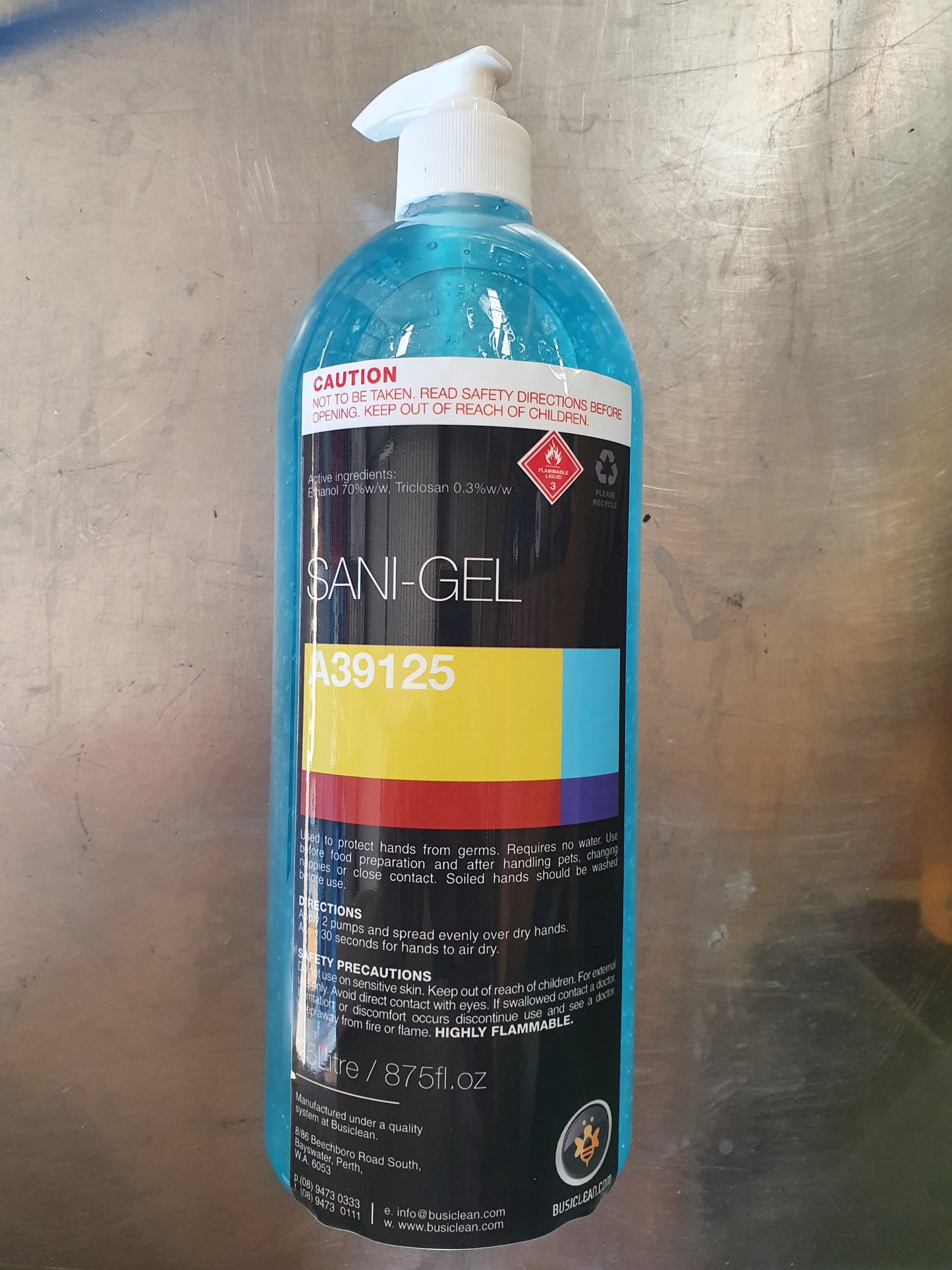 A391 - SANIGEL Hand Sanitising Gel. Alcohol hand wash.
