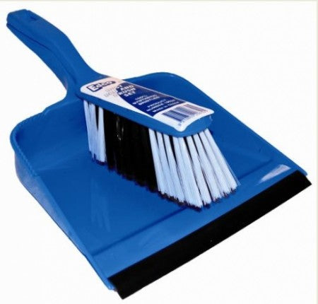 F313 - Dustpan With Brush Plastic Colour Coded