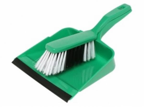 F313 - Dustpan With Brush Plastic Colour Coded