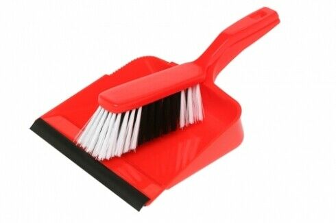 F313 - Dustpan With Brush Plastic Colour Coded