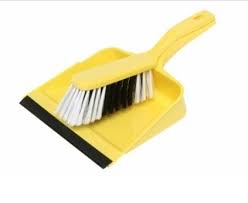 F313 - Dustpan With Brush Plastic Colour Coded