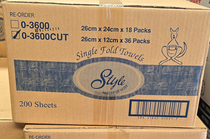 E040 - Towel  Style ABC-3600 Singlefold Full Size