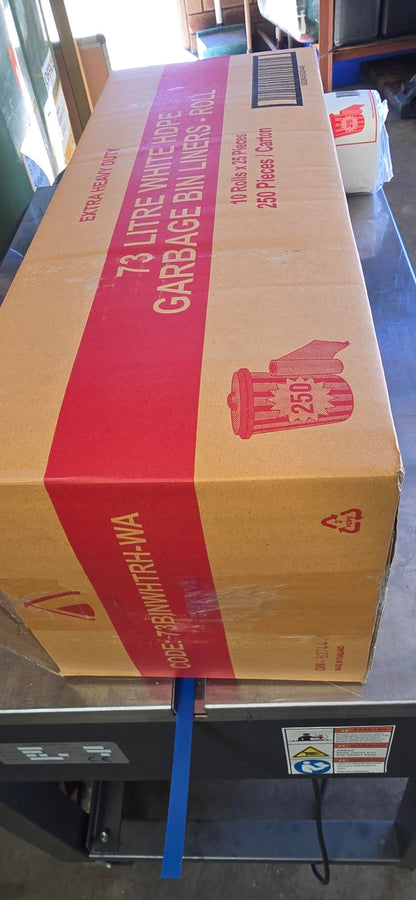 C035W - Rubbish Bags 72L Roll White Chefs Heavy Duty