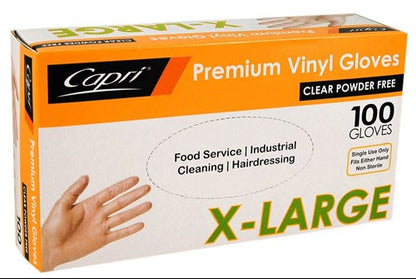 F020 - Gloves Vinyl Powder Free Clear 1000