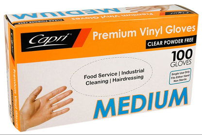 F020 - Gloves Vinyl Powder Free Clear 1000
