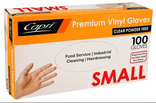 F020 - Gloves Vinyl Powder Free Clear 1000