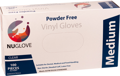 F020 - Gloves Vinyl Powder Free Clear 1000