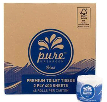 E190 Toilet Tissue 400 sheet x 48 Rolls Pure PW400B-F
