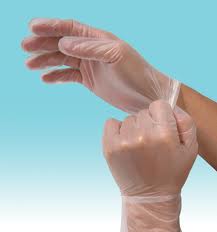 F010 - Gloves Premium Vinyl POWDERED Clear