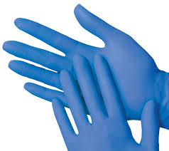 F035 - Gloves Latex Powdered Blue