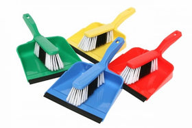 F313 - Dustpan With Brush Plastic Colour Coded