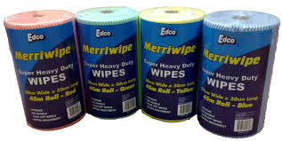 F280 - Wipes Perforated Roll Colour Coded Heavy Duty Chux Like