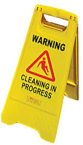 F200 - Sign a Frame Cleaning In Progress