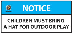 Children's Hat Notice