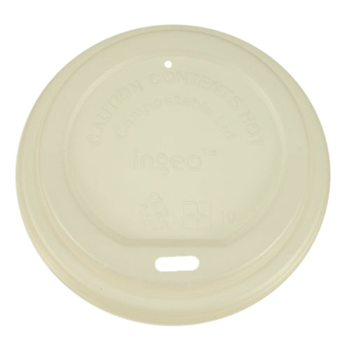 EC-LT0673 Lid Only White To Suit 8oz Squat 12oz/16oz Cup 50/Pkt Envirochoice